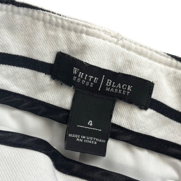 White House Black Market Pleated Striped Mini Skirt- Black and White. - 4 - Picture 3 of 3